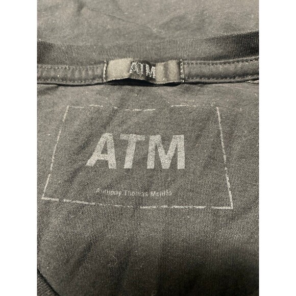 Classic Jersey V-Neck Tee - Black. By ATM - Picture 4 of 7